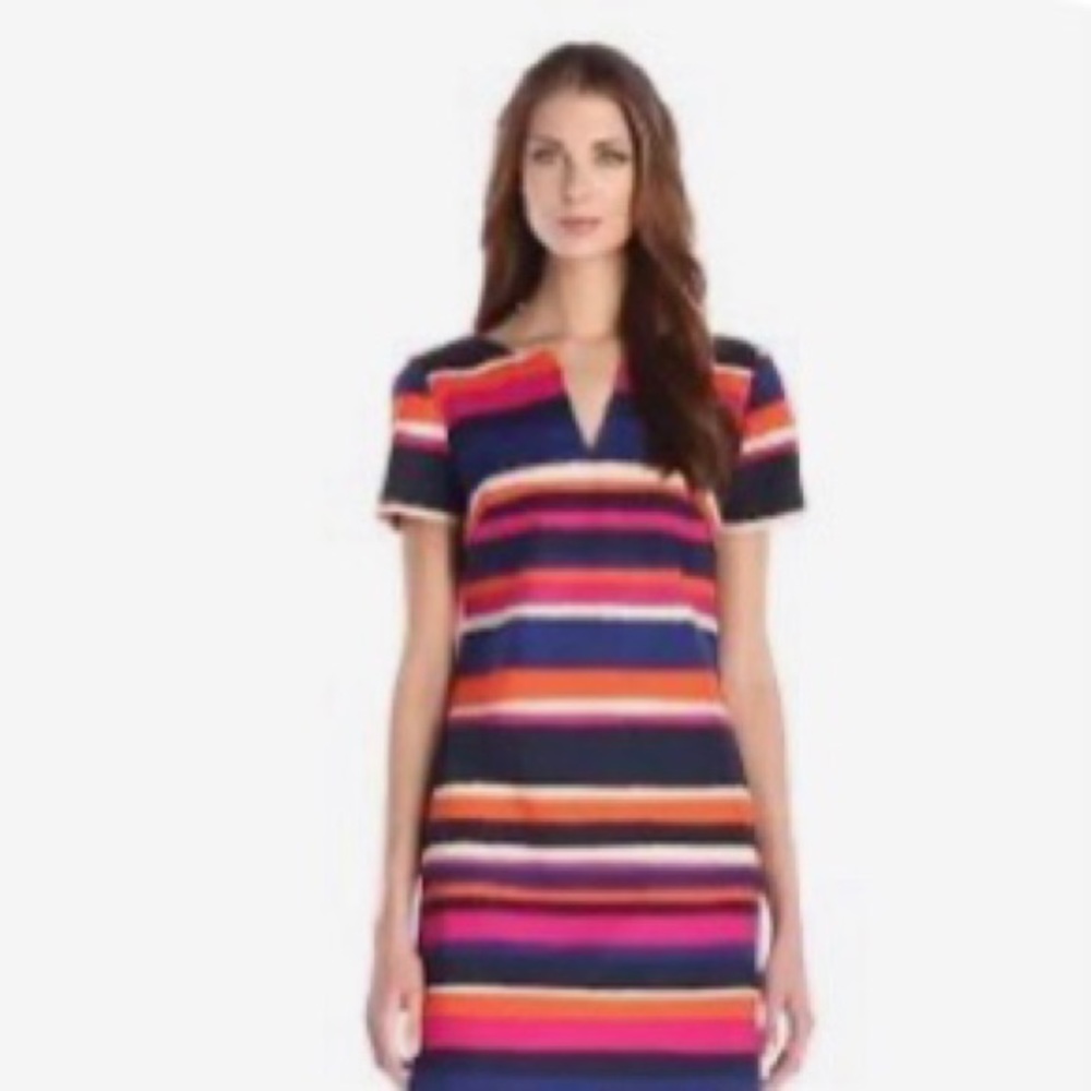 Trina Turk Museum La Playa Striped Dress sz10 NWOT